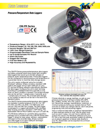 Thumbnail of document Data Sheet - OM-PR150 Submersible Pressure/Temp. Data Loggers